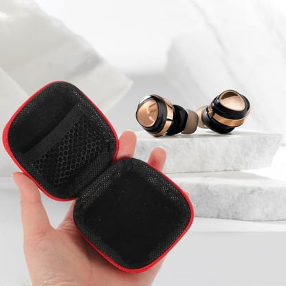 PRETYZOOM Portable Earbud Case Holder Eva Pouch Red Travel Electronic Organizer Bag for Earbuds Cable Storage Compatible and Accessories