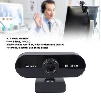 Diyeeni 1080P Computer Camera with Built in Microphone, Easy Installation, Widely Compatible with All Desktops & Laptops, Ideal for Video Recording, Conferencing, Live Streaming
