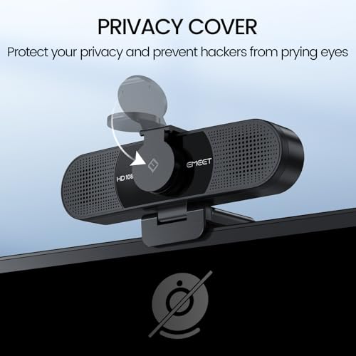 EMEET C960 1080P Webcam with Microphone, 2 Mics, 90° FOV, Computer Camera | USB Type-A & A-to-C Adapter, Fixed Focus, Plug&Play for Zoom/Teams/Facetime/YouTube/Google Meet/Switch 2 Camera, 2025 Version - style: 1080P Updated
