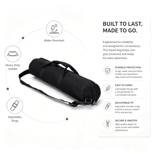 Tripod Case Heavy Duty Tripod Bag with Shoulder Straps and Handles S - size: 22.4 in L * 7.5 in D