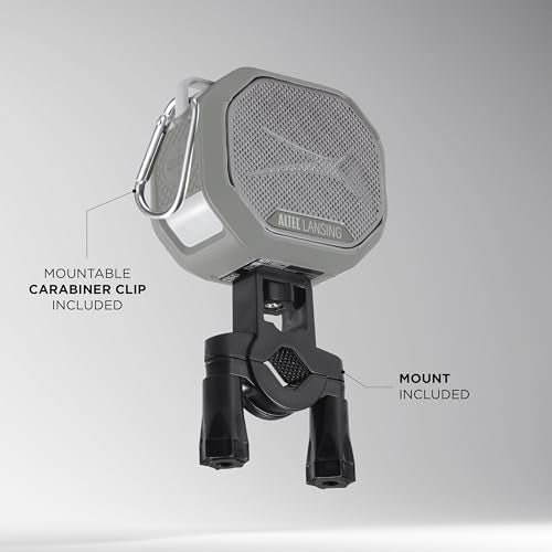 Altec Lansing HYDRATREK Magnetic Bluetooth Speaker, Waterproof IP67, Portable Speaker, True Wireless Pairing, USB-C Quick Charge, 3.7V 400mAh Battery, Voice Assistant, Perfect for Any Adventure - color: Cool Gray/White
