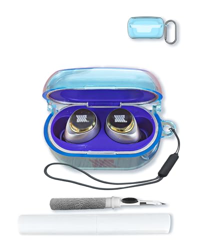 Case for AVIOT TE-V1R-HEN hololive English -Myth- Collaboration Wireless Earbuds,Soft Protective,Shockproof,BOVUGAC Silicone Case Cover with Keychain & Cleaning Kit & Lanyard-Blue - color: Blue