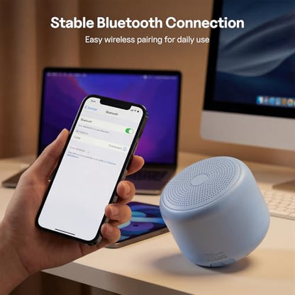 Bobtot Portable Bluetooth Speakers Mini Speaker with Loud Stereo Sound | with Strap Easy to Carry, Wireless IPX5 Waterproof, 20 Hours Playtime, Rechargeable Battery, Built-In Microphone, Blue - color: Blue