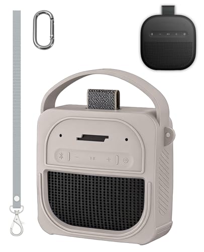 Silicone Protective Case for Bose SoundLink Micro (2nd Gen) Bluetooth Speaker, Full-Body Protective Cover with Precise Cutout, Shockproof Dustproof Protector Sleeve & Scratch-Resistant Sleeve[Grey] - color: Grey