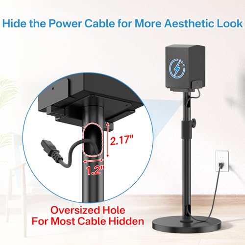 Heavy Duty Speaker Stand Pair for Samsung Q990H/Q990F/Q930F/Q990D/SWA-9500S | For Width 5"–11" Samsung Speaker Stands, Tool-Free Height Extend 33.5"–40.5", Adjustable Dual Side Clamp, Built-in Cable Mgmt - style: Speaker Floor Stand
