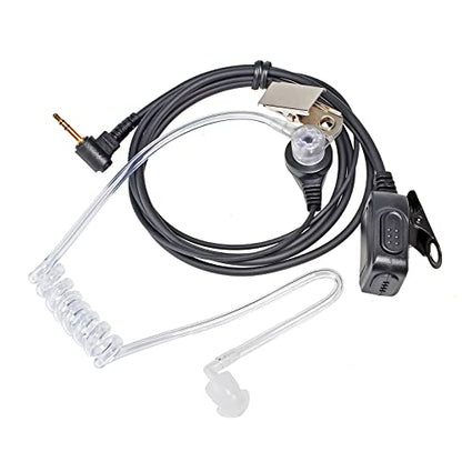 3 Pack Walkie Talkie Earpiece Headset with Mic for Motorola Talkabout Radio | Two Way Radio Surveillance Ear Pieces Headphones w/Clear Tube Microphone PTT for T470 T600 T800 T465 T475 T460 T400 T200 T802