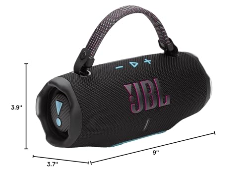 JBL Charge 6 - Portable Waterproof & Drop-Proof Bluetooth Speaker, Bold JBL Pro Sound & AI Sound Boost, 28Hrs Playtime, Built-in powerbank & Comes with a Sturdy/Removable Carrying Strap (Black/Teal) - color: Black/Teal