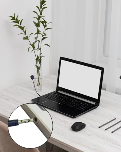 3.5mm Microphone Replacement 4 Pole Plug Noise Cancelling | for iPhone 7 7s 6 6s, for iPad Android Phone, Universal Detachable Boom Gooseneck Mic, for YouTube Video