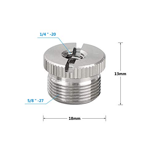 CAMVATE 5/8"-27 Thread Rod & Multifunction Screw Adapters | for Blue Yeti Nanos Mounting on Standard Blue Yeti Shock Mounts