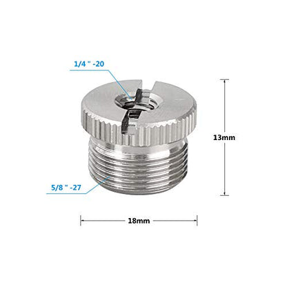 CAMVATE 5/8"-27 Thread Rod & Multifunction Screw Adapters | for Blue Yeti Nanos Mounting on Standard Blue Yeti Shock Mounts