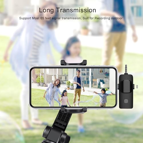 Mini Microphone, 3 in 1 Wireless Microphone for iPhone, iPad, Android, Camera, Professional Wireless Lavalier Lapel Mics for Recording, YouTube, TikTok - style: Lightning+USB C+3.5mm Jack