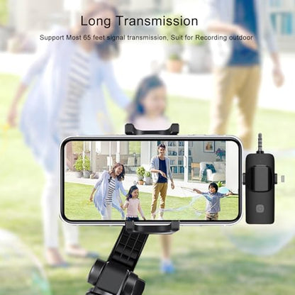 Mini Microphone, 3 in 1 Wireless Microphone for iPhone, iPad, Android, Camera, Professional Wireless Lavalier Lapel Mics for Recording, YouTube, TikTok - style: Lightning+USB C+3.5mm Jack