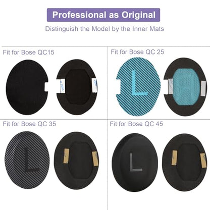 Earpads Cushion Fit for Bose QuietComfort 45 QC45 QC35 QC35ii Headphones, Replacement Ear Pads with Memory Foam& Protein Leather (Purple) - color: QC45 Purple