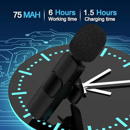 Wireless Microphone for iPhone 17/Air/17 Pro/17 Pro Max/16e/16/15/Pro Max