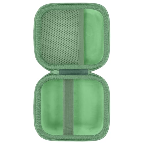 for Bose New SoundLink Micro 2nd Gen Speaker Protective Case, Grass Green | EVA Hard Shell, Soft Velvet Lining, Durable Wrist Strap, Portable Travel Bag with Carabiner, Mesh Accessory Pocket - color: Grass Green Case