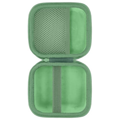 for Bose New SoundLink Micro 2nd Gen Speaker Protective Case, Grass Green | EVA Hard Shell, Soft Velvet Lining, Durable Wrist Strap, Portable Travel Bag with Carabiner, Mesh Accessory Pocket - color: Grass Green Case