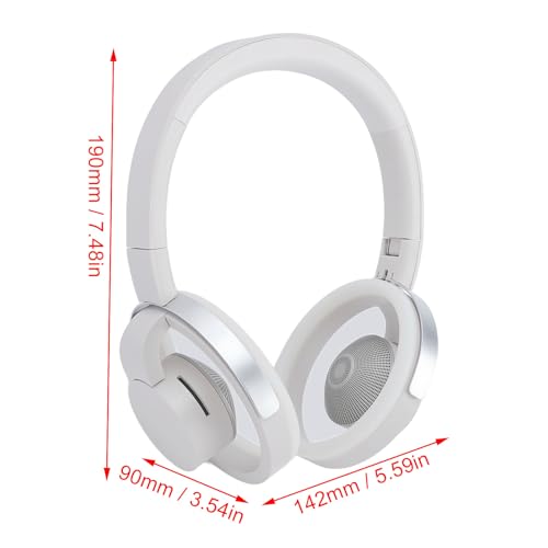 Asixxsix Over Ear Open Back Headphones, Dual Device Pairing Wireless BT Gaming Headset with Microphones, Adjustable Slider, Breathable Lightweight for Music & Gaming