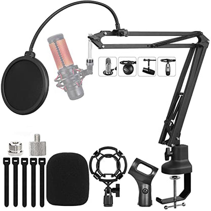 Heavy Duty Adjustable Boom Arm Microphone Stand - size: Medium Upgraded Boom Arm