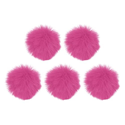 MECCANIXITY Furry Microphone Windscreen 10mm x 55mm Mic Cover Windshield for Indoor Outdoor Microphone Rose Pink 5 Pack - color: Rose Pink