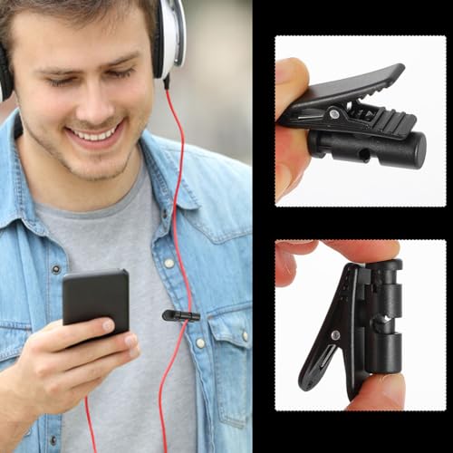 Gatuida 5Pcs Headphone Cable Clip Headset Microphone mic Stand Microphone Wire Clips Earphone s Headphone Cord Holder Fixing Stand Headphones Adapter abs Major