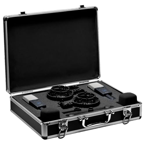 AKG Pro Audio C414XLS Pair Studio Grade Professional Large Diaphragm, Dual Capsule, Multi-Pattern, Vocal & Instrument Condenser Microphone with Aluminum Carrying Case. XLR Connector. Gray with Gold. - style: C414 XLS MATCHED PAIR