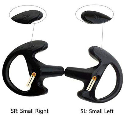 Replacement Earmold Earbud (Left and Right Ear) for Two Way Radio Acoustic Coil Tube Earpiece - Open Ear Insert Earmould Earbuds Black, Small, Soft Silicone Material, 5 Pairs, Lsgoodcare - size: Small Size-5Pack