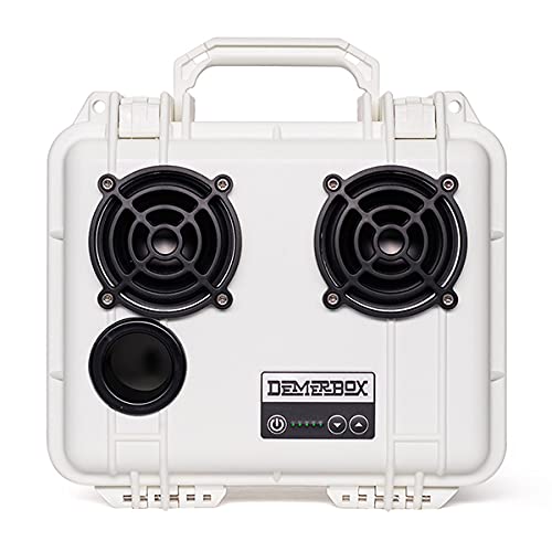 DemerBox: Waterproof, Portable, and Rugged Outdoor Bluetooth Speakers. Loud Sound, Deep Bass, 40+ hr Battery Life, Dry Box + USB Charging, Multi-Pairing Party Mode. Built to Last (Uyuni White, DB2) - color: Uyuni White