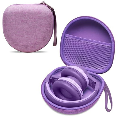 Kids Headphones Case for JoySpark/iClever Etc Headphone,Purple,Case Only | for iClever BTH12 HS19 BTH20 BTH22 BTH26/Candy Bila/Acer/JBL/MIDOLA/JoySpark/JLab/ADOOPE/Spiderman/EarFun/ Etc Kids Headphone - color: Purple