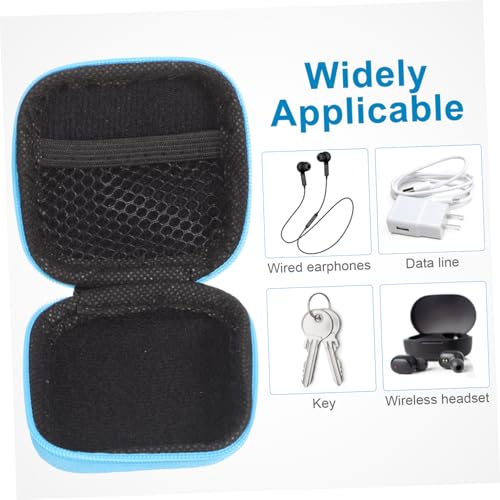 EVA Earphone Storage Box with Zipper, Hard Shell Organizer