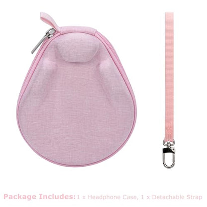 Ginsco Universal Bone Conduction Headphones Case Compatible with SHOKZ New OpenRun Pro 2/Pro 2 Mini/OpenRun/OpenSwim Open-Ear Sport Headphones, Compatible with Raycon/CXK/BAICLUD/MRYTKY (Pink) - color: Pink