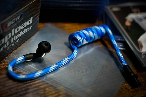 FilmPRO Surveillance Radio Earpiece with Mic, Dodger Blue | Durable 2-Pin Connector, Film & TV Production Use, Compatible with Walkie Talkies - color: Dodger Blue