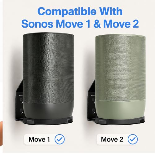 Wall Mount Bracket Only Compatible with Sonos Move 1 & Move 2, Black