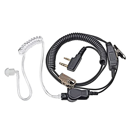 HYS Surveillance Headset Earpiece Clear Acoustic Coil Tube Earbud Audio Kit for Kenwood PUXING Baofeng UV-5R BF-888S 2 Way Radio