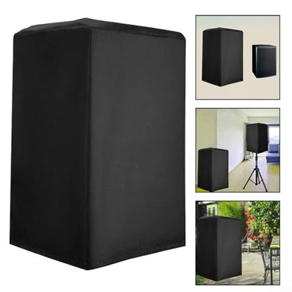 210D Waterproof Upright Speaker Cover Dustproof Protective Bag For Multimedia Audio Equipment, Outdoor Performance Use, 12X11x18in, 13X15x22in, 15X16.5x26.5in, 19X20x30in(15 * 16.5 * 26.5inch) - size: 15*16.5*26.5inch