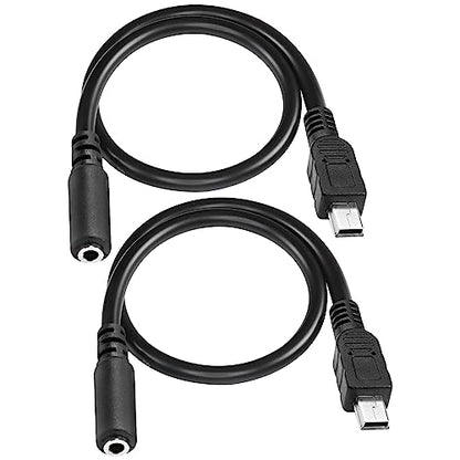 MEIRIYFA Mini USB Male to 3.5mm Female TRRS Audio Cable Mic Cord