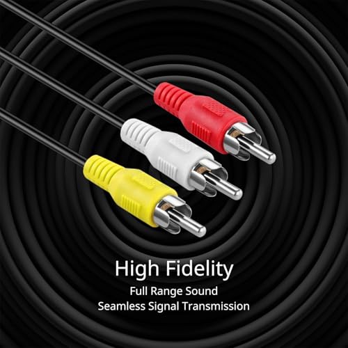 TNP 3 RCA Extension Cable, Male to Female AV Composite Cable, 6 Feet | Red, White and Yellow Connectors Extend Composite Video and Stereo Audio Links for Dvd Players, Tvs, Stereos and Amplifiers - size: 6FT