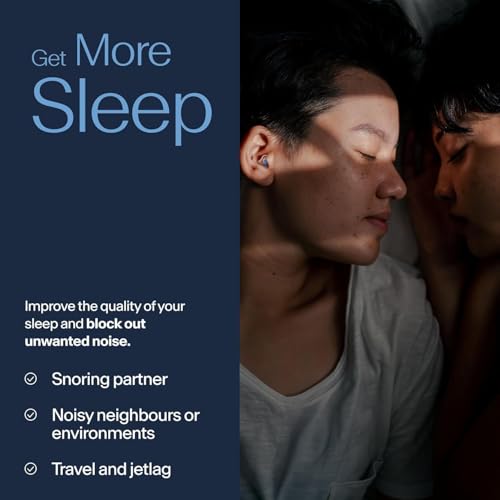 Alpine SleepDeep Reusable Earplugs for Sleeping | Earbuds for Side Sleepers | 2 Pack (S/L) 27dB SNR |Soft Ear Plugs For Noise Reduction|Silicone-Free| Ear Protection |Travel Essentials Airplane - style: S + L