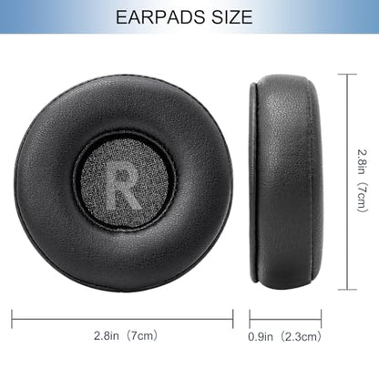 GEVO Ear Pads Replacement for Sony WH-CH500/CH510/CH520,MDR-ZX100/ZX110/ZX110NC/ZX220/XB200/ZX300/ZX330BT,MDR-V100/V150/V200/V250/V300/V400, Protein Leather Earpads Ear Cushions for DR-BT101 (Black)