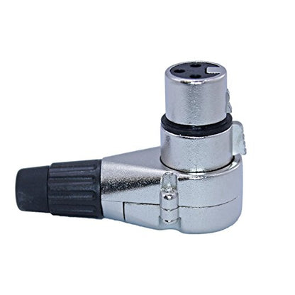90 Degree Adjustable 3 Pin XLR Right Angle Connector - 7 Clockable Positions (Female) - color: FEMALE