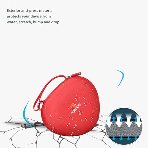 Aproca Kids Headphones Case Compatible with iClever BTH12 / HS19 / BTH26 Kids Bluetooth Headphones, Storage Hard Bag -Red (Case Only) - color: Red