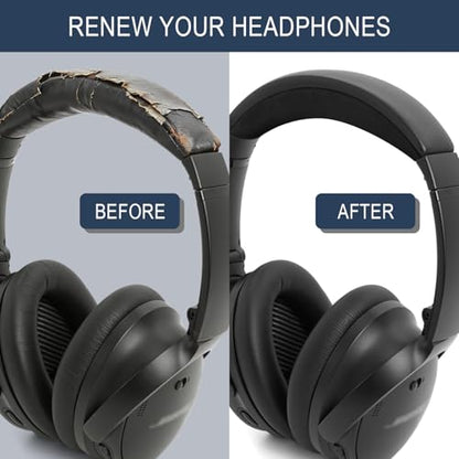 GEVO Headband Cover for Bose QC35 & QC35 ii & QC45 - Black - color: Black