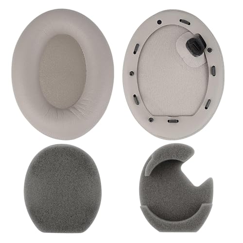 Replacement Earpads Ear Cups Cushion Muffs for Sony WH 1000XM4 Over-Ear Headphones with Protein Leather Noise Isolation Memory Foam - Champagne