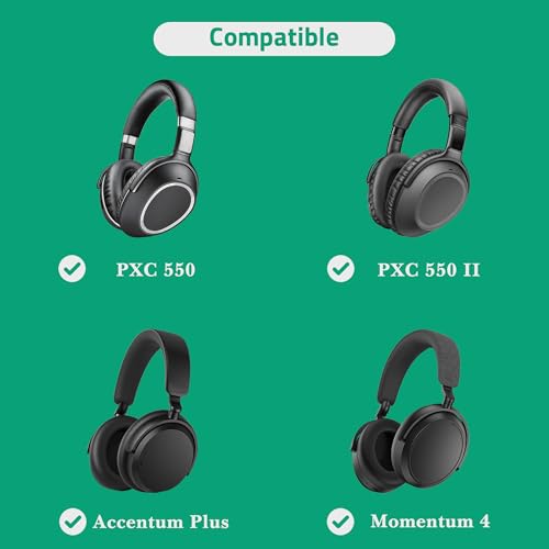 Linkidea Audio Cable for Sennheiser PXC 550, PXC 550 II, Urbanite XL, Momentum 4, ACCENTUM Plus Headphones, 3.5mm to 2.5mm Replacement Aux Cord (5 ft/1.5 m)
