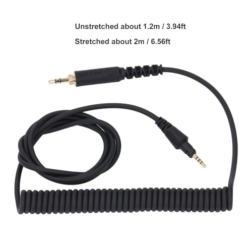 DJ Headphone OFC Wire Cable Replacement - 2.5mm to 3.5mm & 6.35mm Adapter with Locking Plug for HDJ-X5 for HDJ-X7 for HDJ-S7 Models(Straight Plug) - style: Straight plug