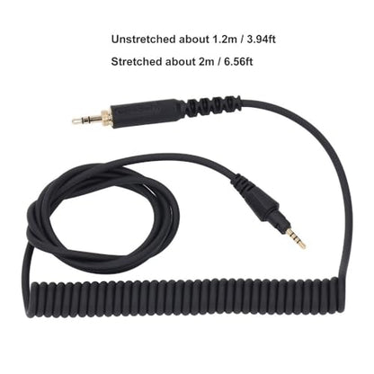DJ Headphone OFC Wire Cable Replacement - 2.5mm to 3.5mm & 6.35mm Adapter with Locking Plug for HDJ-X5 for HDJ-X7 for HDJ-S7 Models(Straight Plug) - style: Straight plug