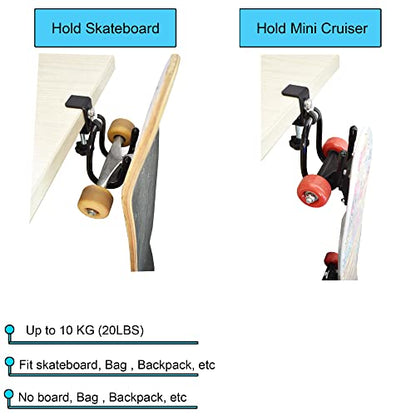 YYST Desk Mount Clamp-On Bag Holder Hook Backpack Hanger Portable for Backpack, Handbag, Purse, Laptop Bag, Tote Bag, Messenger Bag,Table Desk, Under Counter (20 lb. Capacity) (1)
