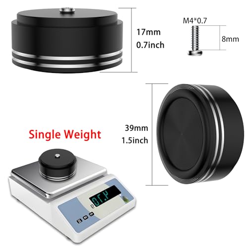 Audiocrast HiFi Speaker Spikes Isolation Stand Feet Pads Aluminum 39x17mm Black Speaker Shock Absorber Vibration Dampener Floor Protector Resonance Reducer for Audio Subwoofer CD DVD Amplifier DAC