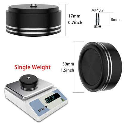 Audiocrast HiFi Speaker Spikes Isolation Stand Feet Pads Aluminum 39x17mm Black Speaker Shock Absorber Vibration Dampener Floor Protector Resonance Reducer for Audio Subwoofer CD DVD Amplifier DAC