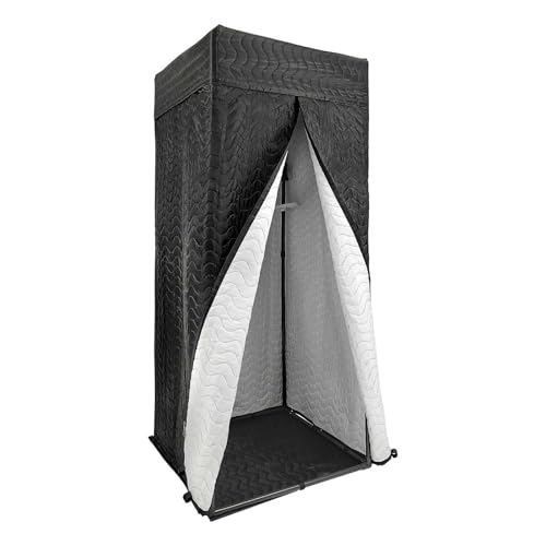 Portable Vocal Booth - Studio Grade Echo-Free Recording Booth for Voiceover, Podcast & Singing, Home Studio/Sound Isolation Booth & Travel Bag, Black