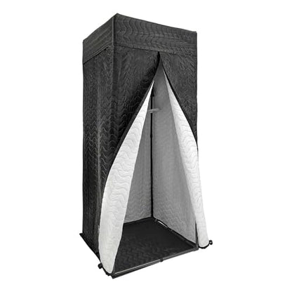 Portable Vocal Booth - Studio Grade Echo-Free Recording Booth for Voiceover, Podcast & Singing, Home Studio/Sound Isolation Booth & Travel Bag, Black